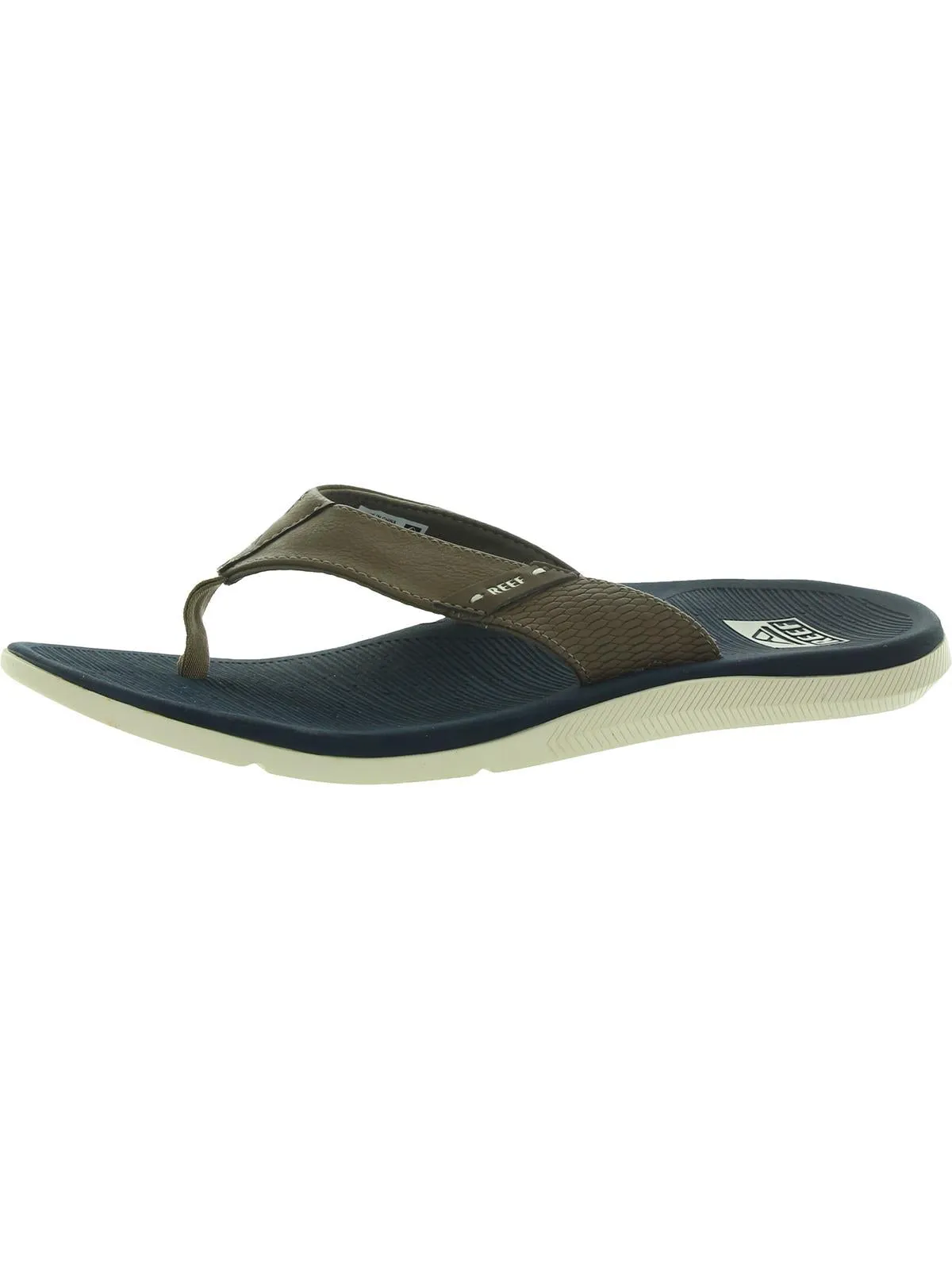 Santa Ana Mens Faux Leather Comfort Flip-Flops