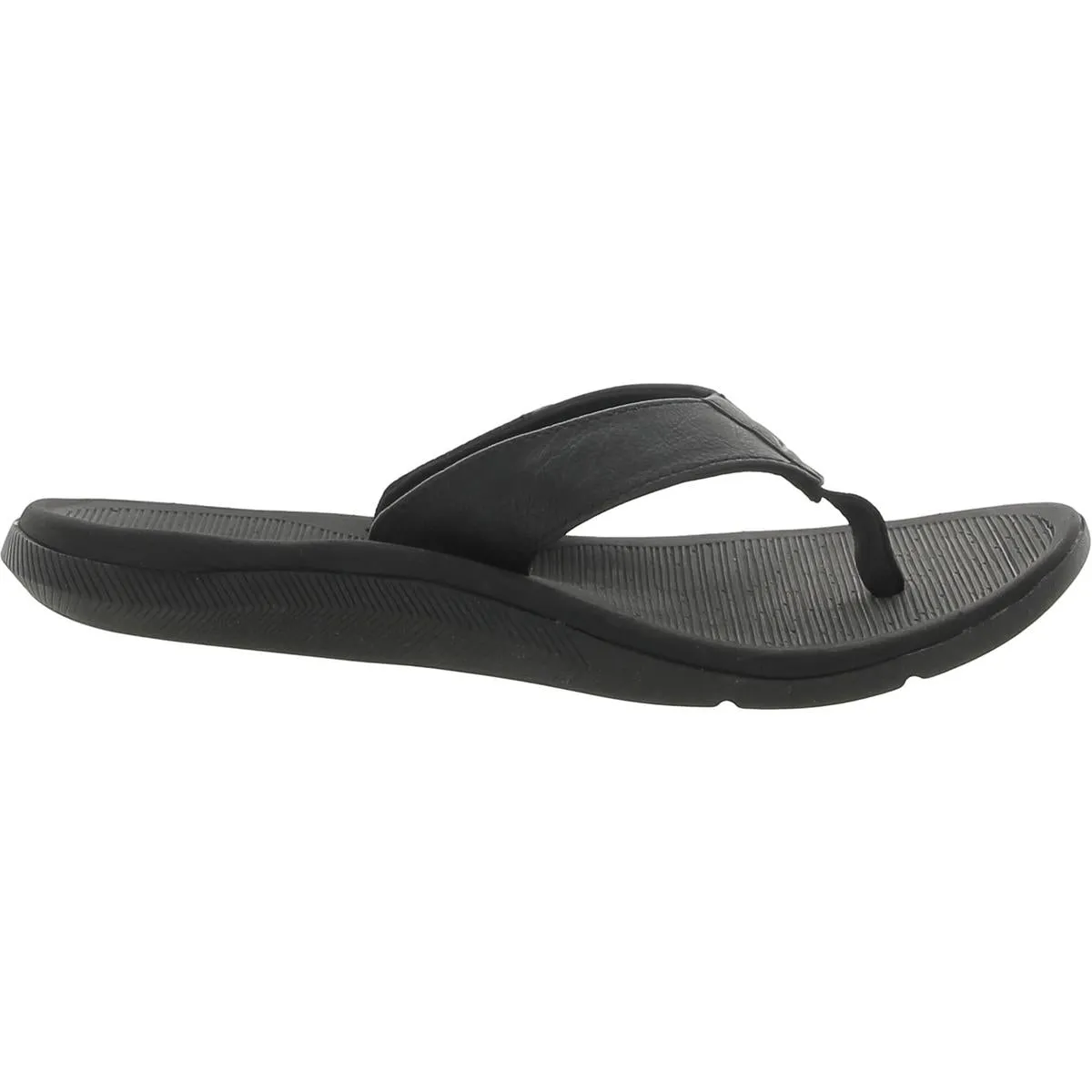 Santa Ana Mens Faux Leather Comfort Flip-Flops