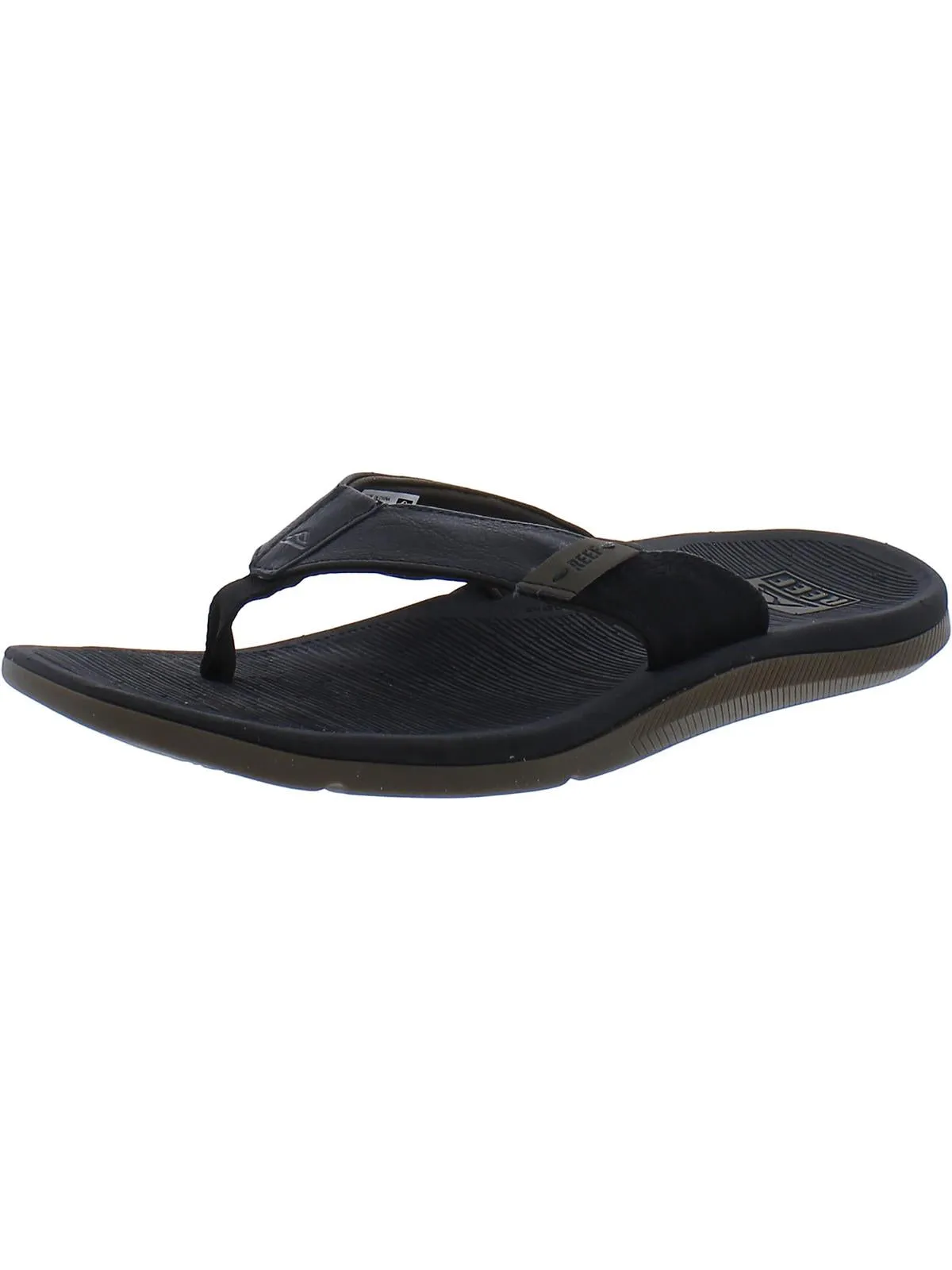 Santa Ana Mens Faux Leather Comfort Flip-Flops
