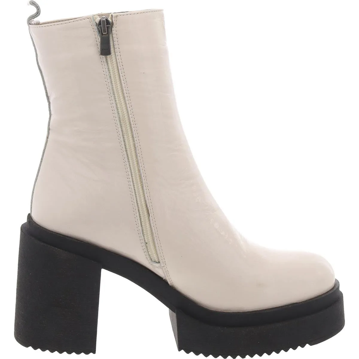 Sawyer Womens Patent Leather Block Heel Ankle Boots