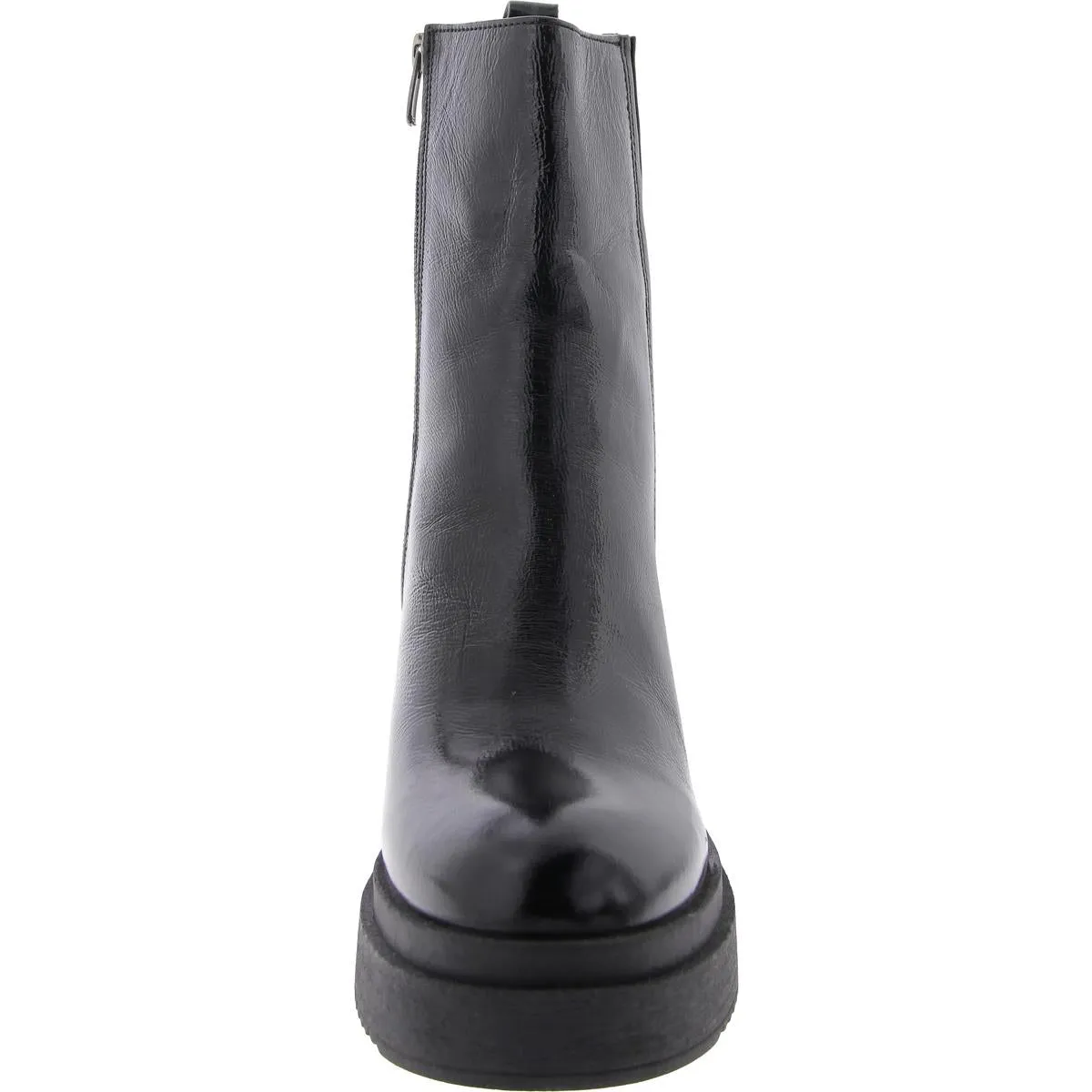 Sawyer Womens Patent Leather Block Heel Ankle Boots