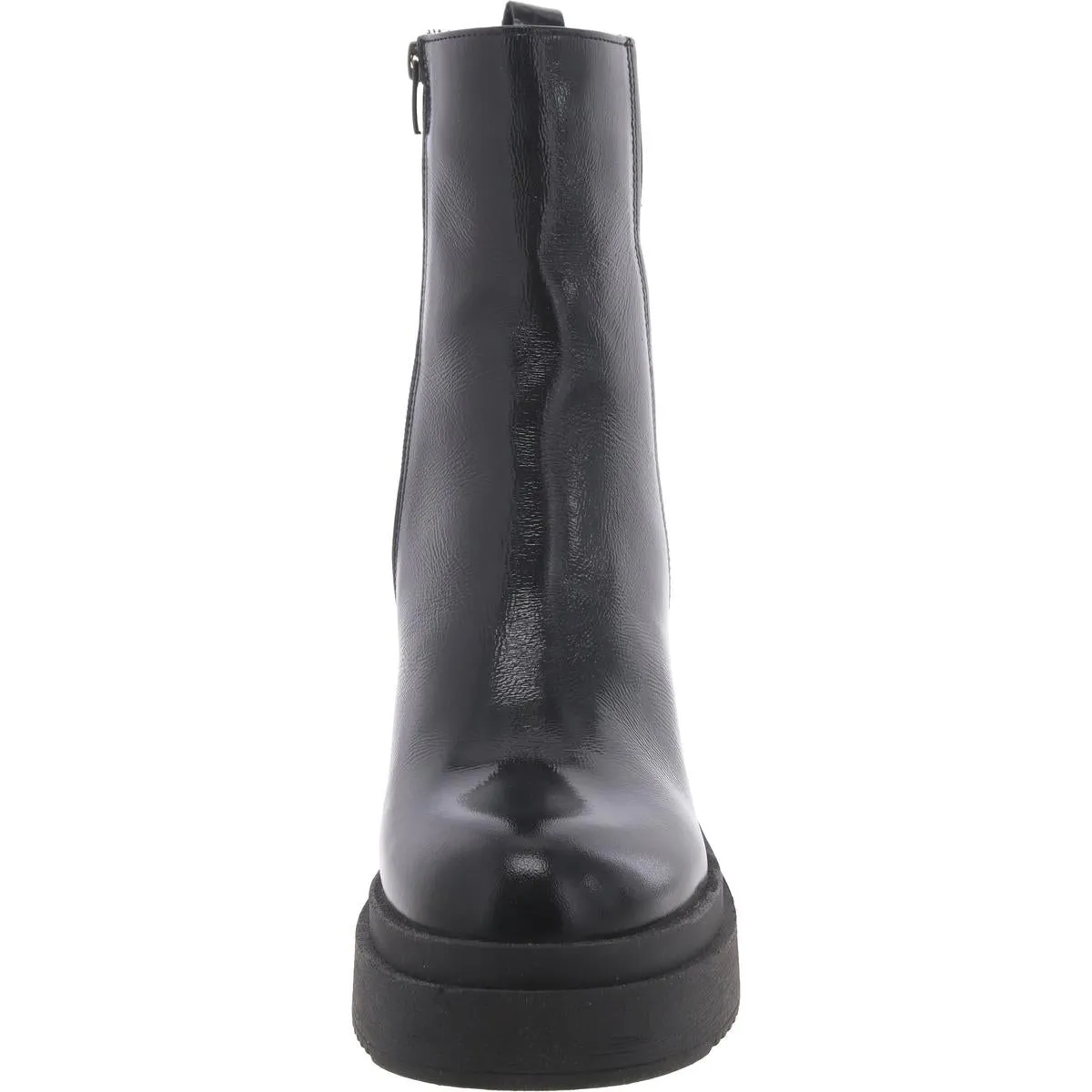 Sawyer Womens Patent Leather Block Heel Ankle Boots