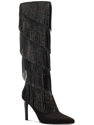 Shyn Womens Faux Suede Tall Knee-High Boots