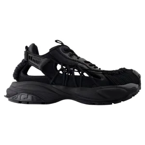 Sneakers - Versace - Leather - Black