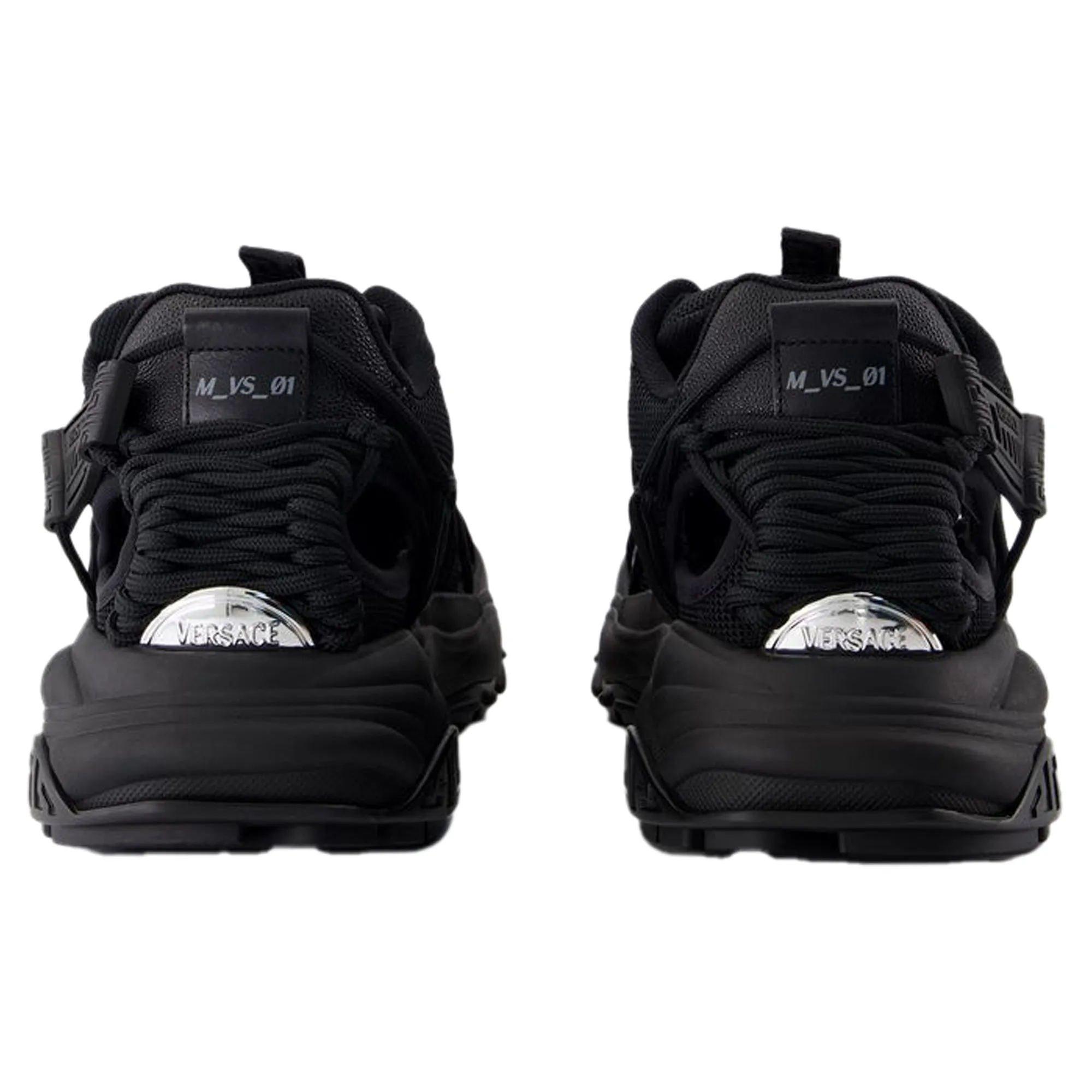 Sneakers - Versace - Leather - Black