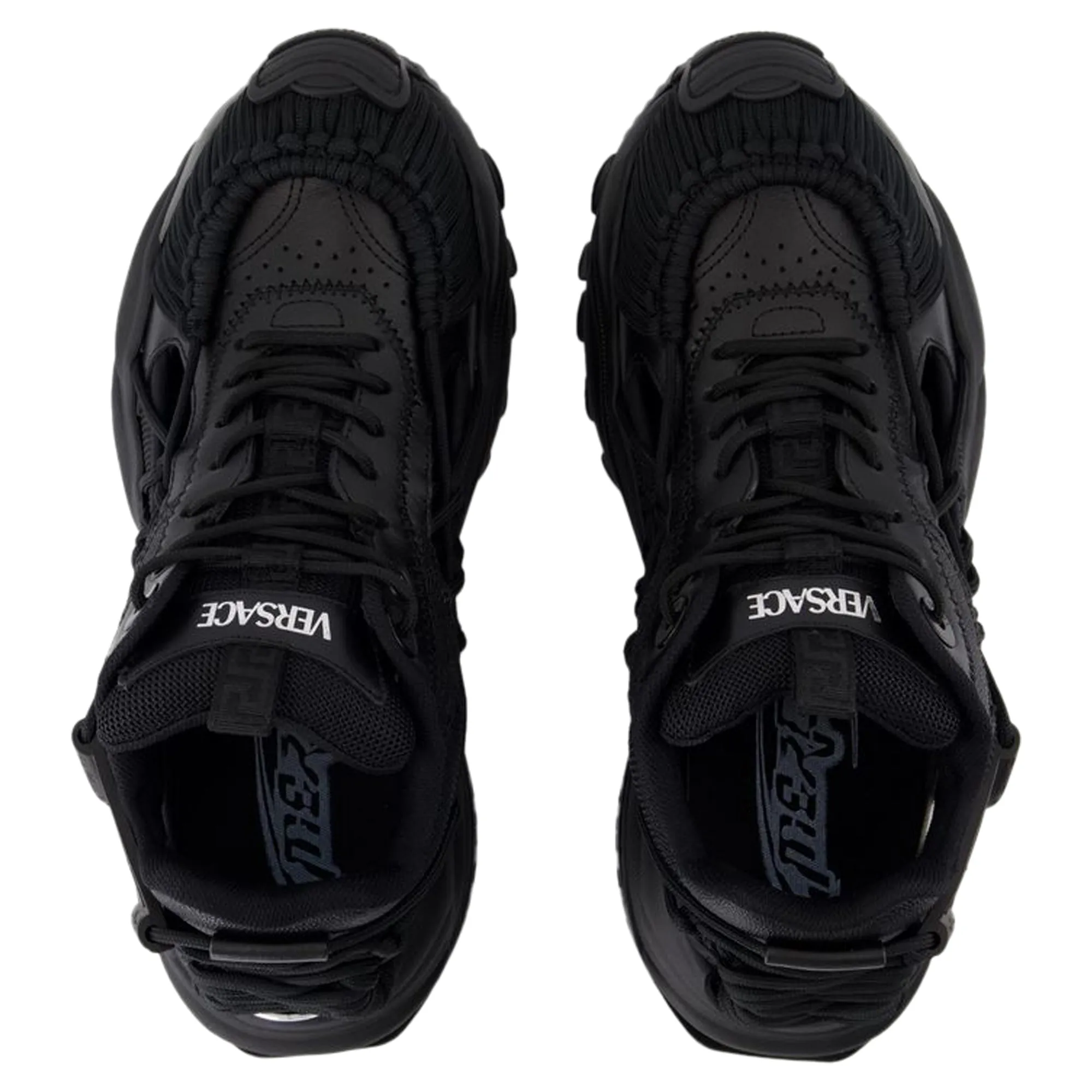 Sneakers - Versace - Leather - Black