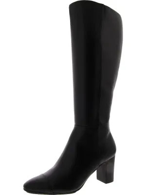 SPENCER Womens Faux Leather Sleek Knee-High Boots