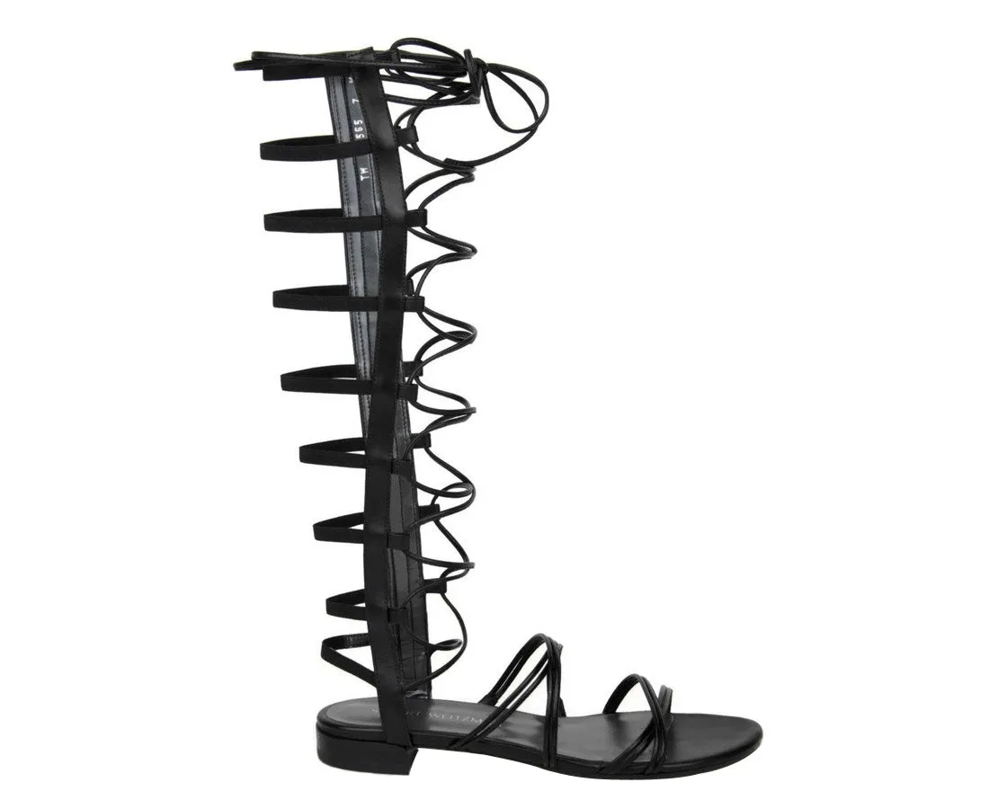 Stuart Weitzman Women's Sparta Leather Gladiator Boots