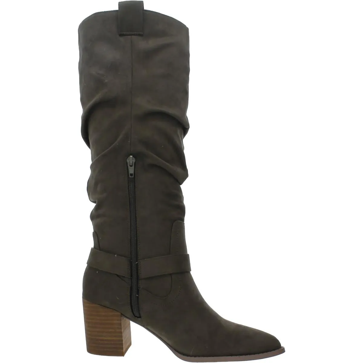 TAMLIN Womens Pointed toe Block heel Knee-High Boots