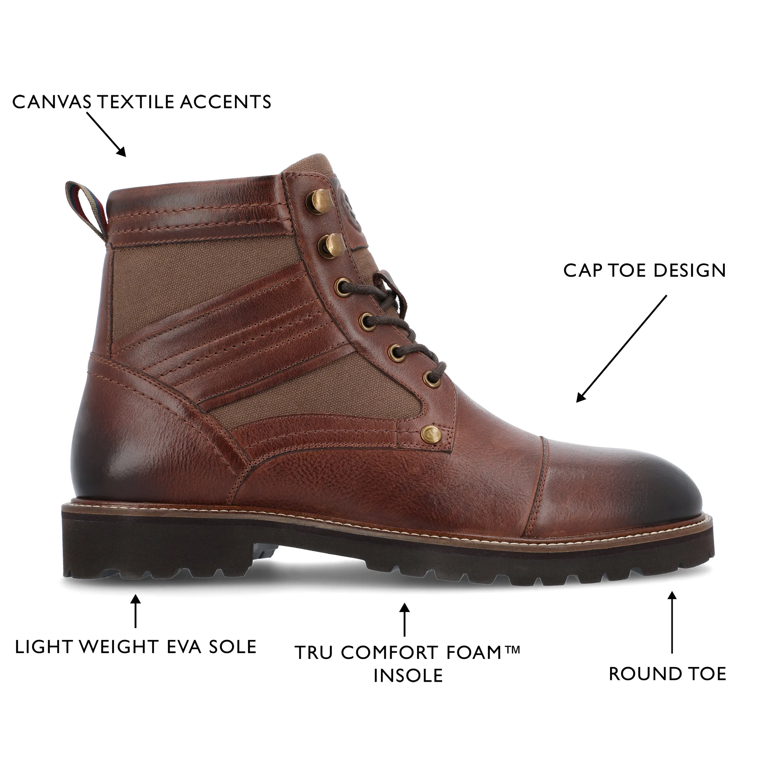 Thomas & Vine Feron Cap Toe Ankle Boot