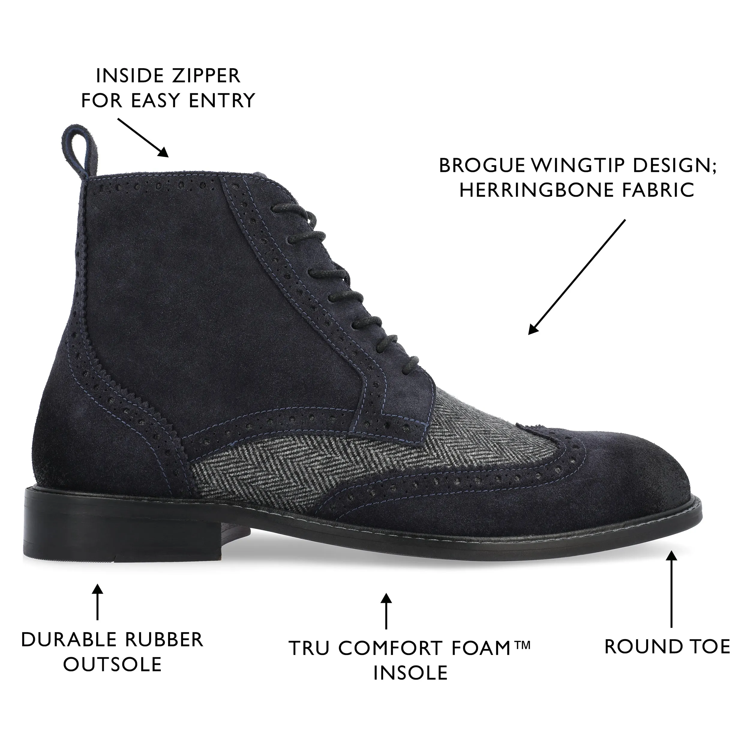 Thomas & Vine Jarett Wingtip Ankle Boot
