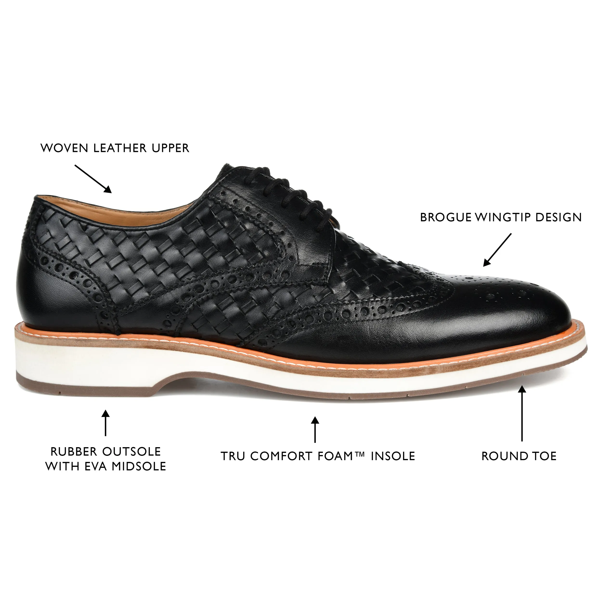 Thomas & Vine Radcliff Woven Wingtip Derby