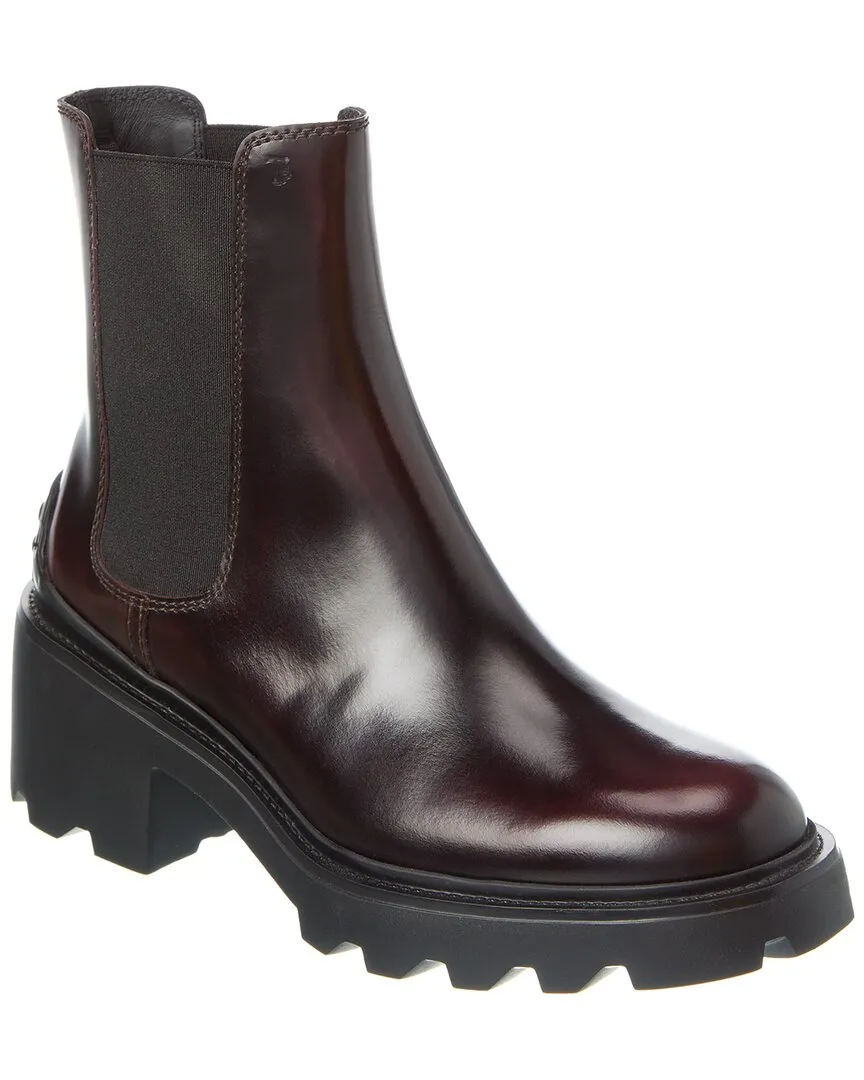 TOD’s Logo Leather Boot