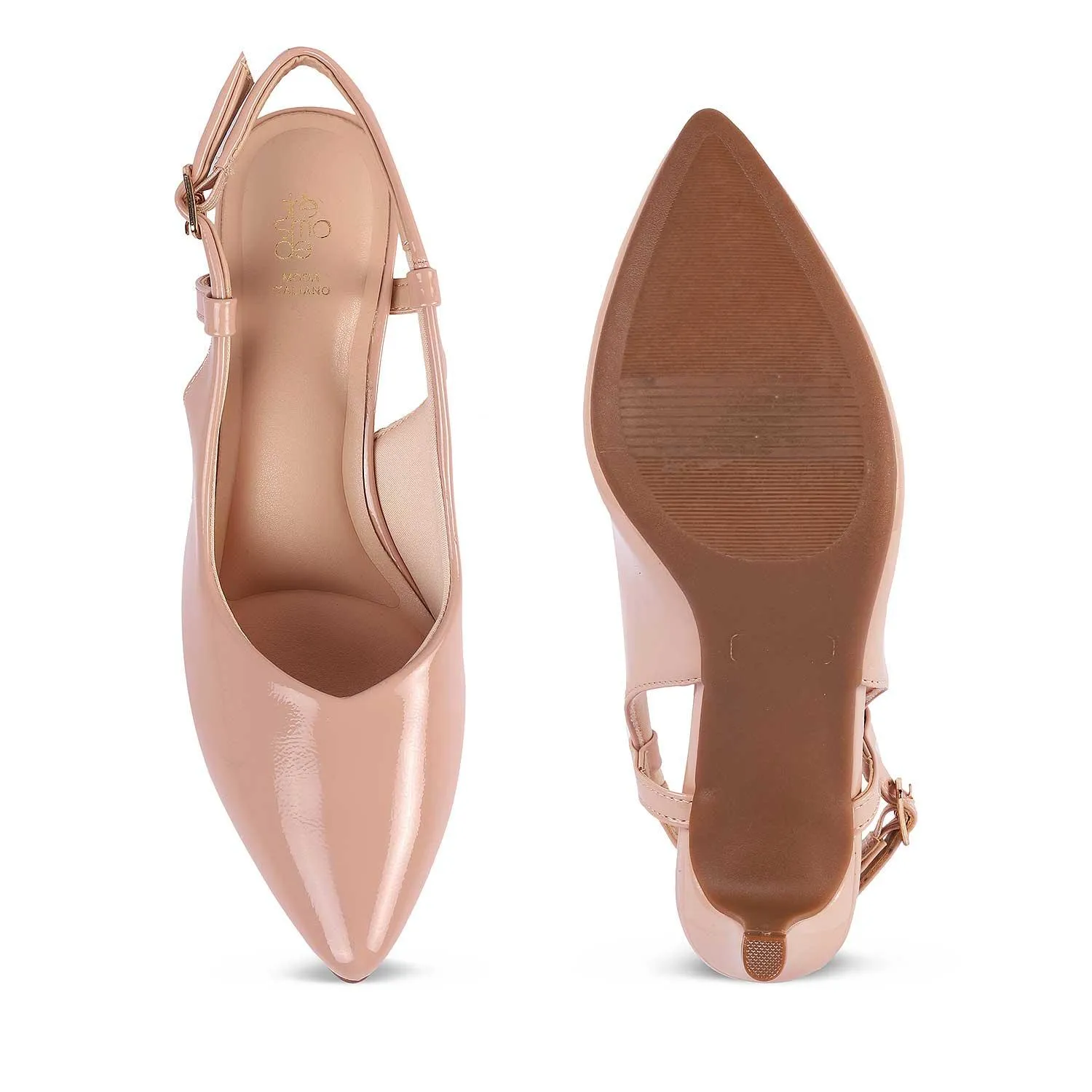 Tresmode Saka Nude Women's Dress Slingback Pumps