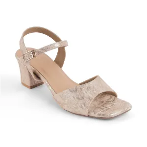 Tresmode Sanrep TMS-5 Gold Women's Dress Block Heel Sandals