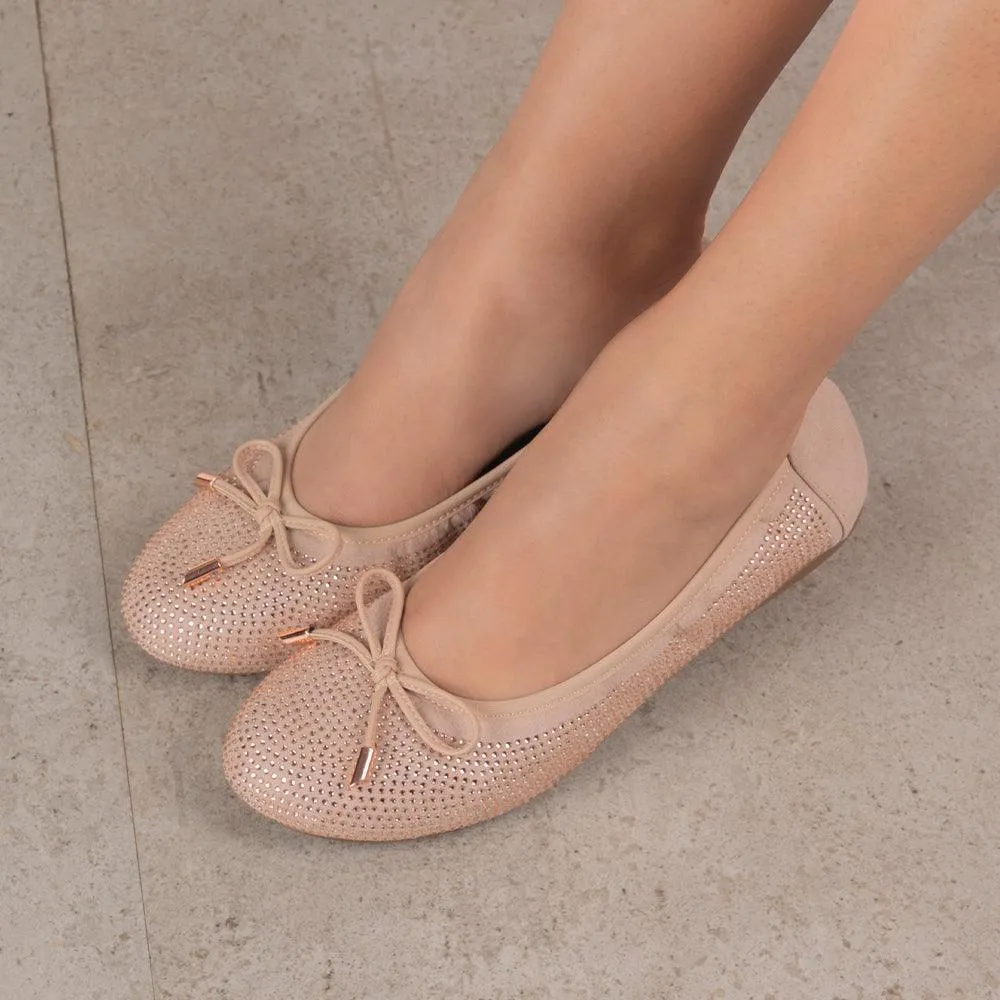Tresmode Todiam Pink Women's Dress Ballerinas
