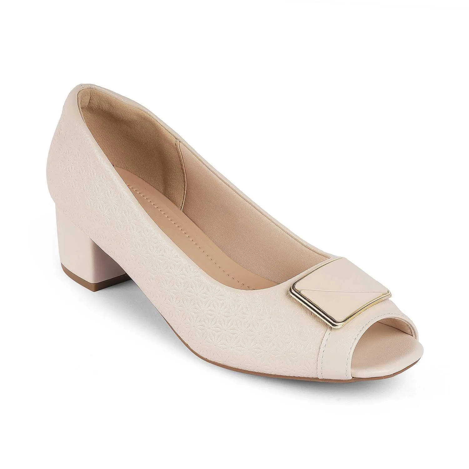 Tresmode Treroy Beige Women's Peep-toe Heels