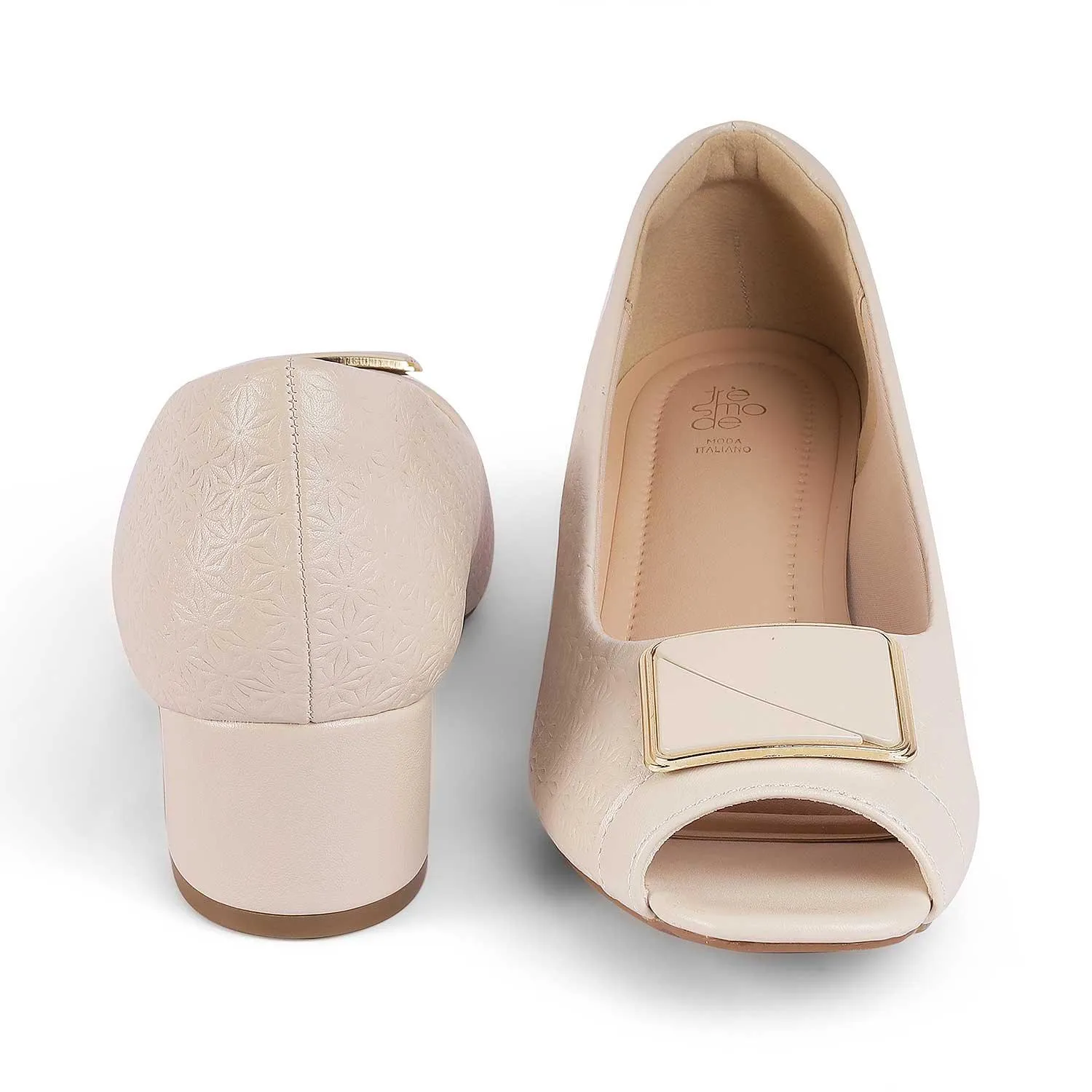 Tresmode Treroy Beige Women's Peep-toe Heels