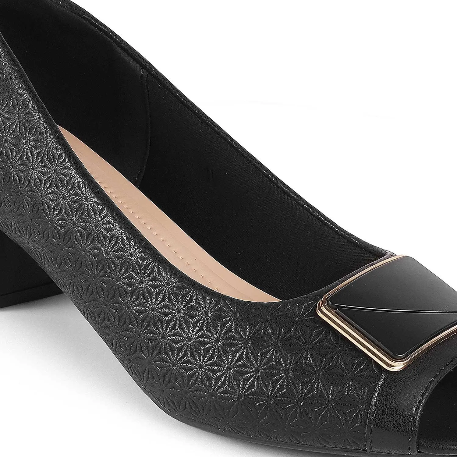 Tresmode Treroy Black Women's Peep-toe Heels