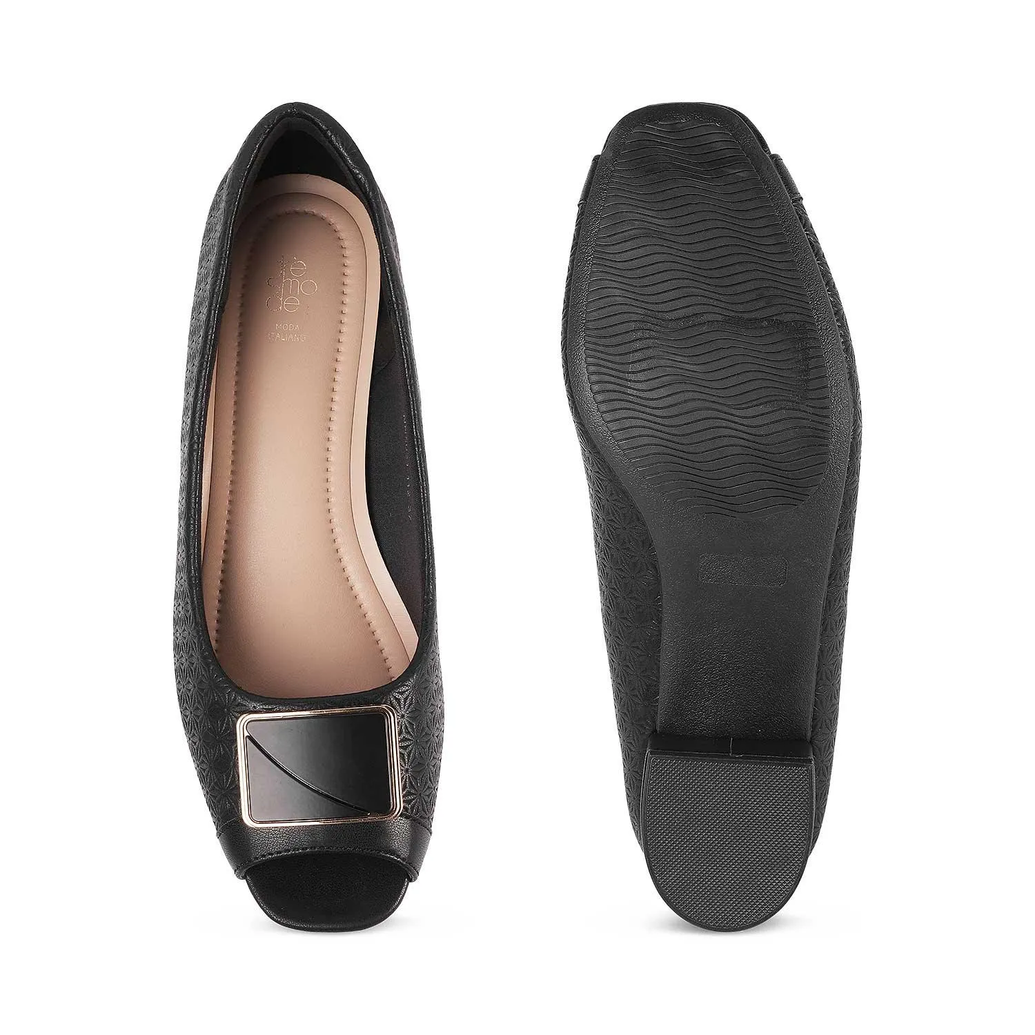 Tresmode Treroy Black Women's Peep-toe Heels