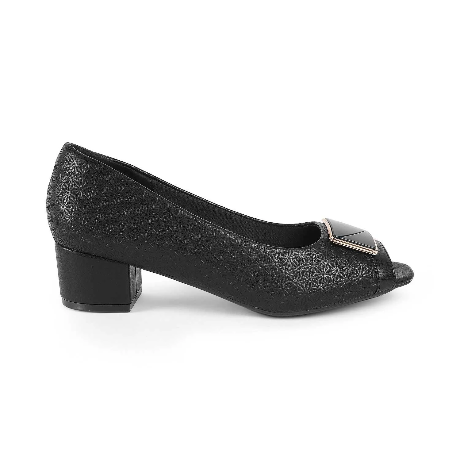 Tresmode Treroy Black Women's Peep-toe Heels