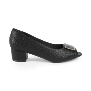 Tresmode Treroy Black Women's Peep-toe Heels