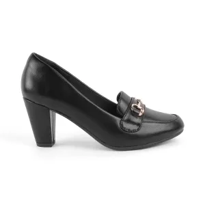 Tresmode Tresore Black Women's Dress Block Heel Pumps