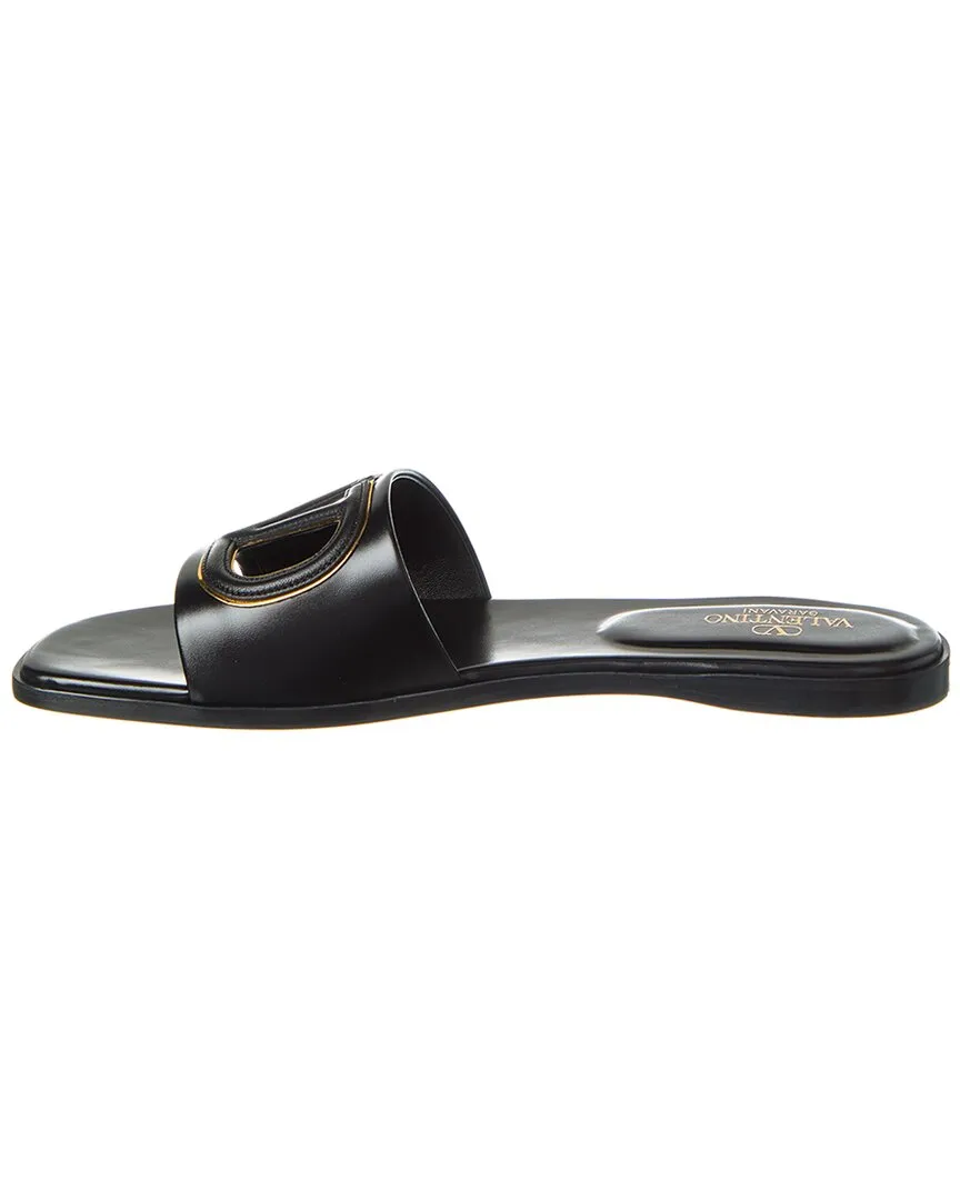 Valentino VLogo Cutout Leather Sandal