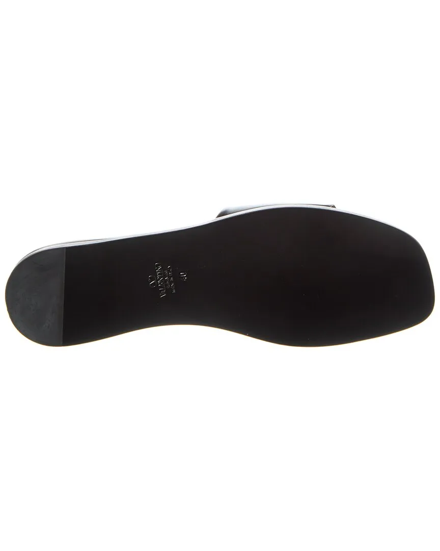 Valentino VLogo Cutout Leather Sandal