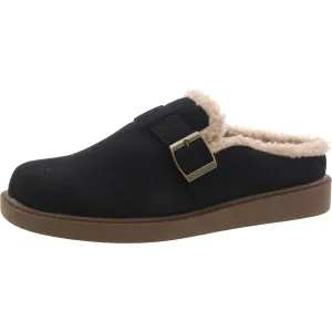 VALLERY Womens Faux Fur Manmade Slide Slippers