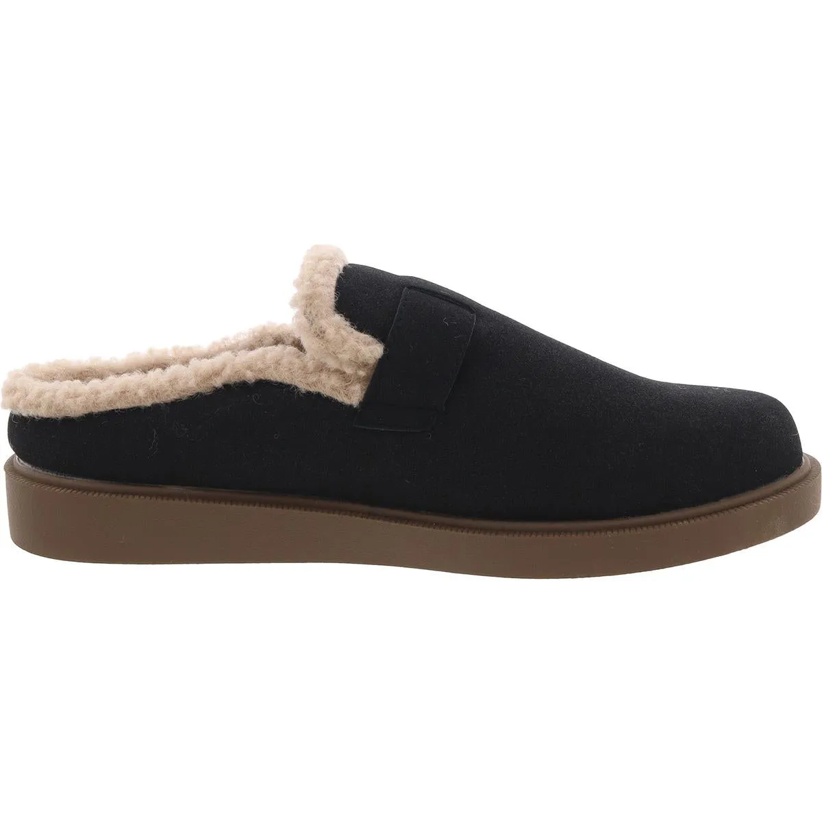 VALLERY Womens Faux Fur Manmade Slide Slippers