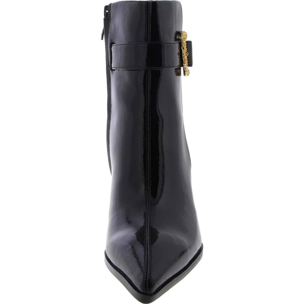 Weslie 2 Womens Patent Pointed Toe Wedge Boots