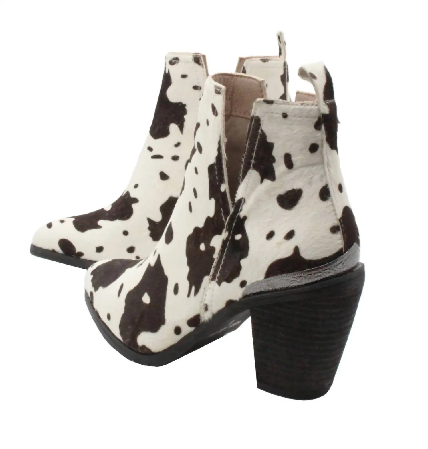 Women Mumba Boot In Black/white Cow