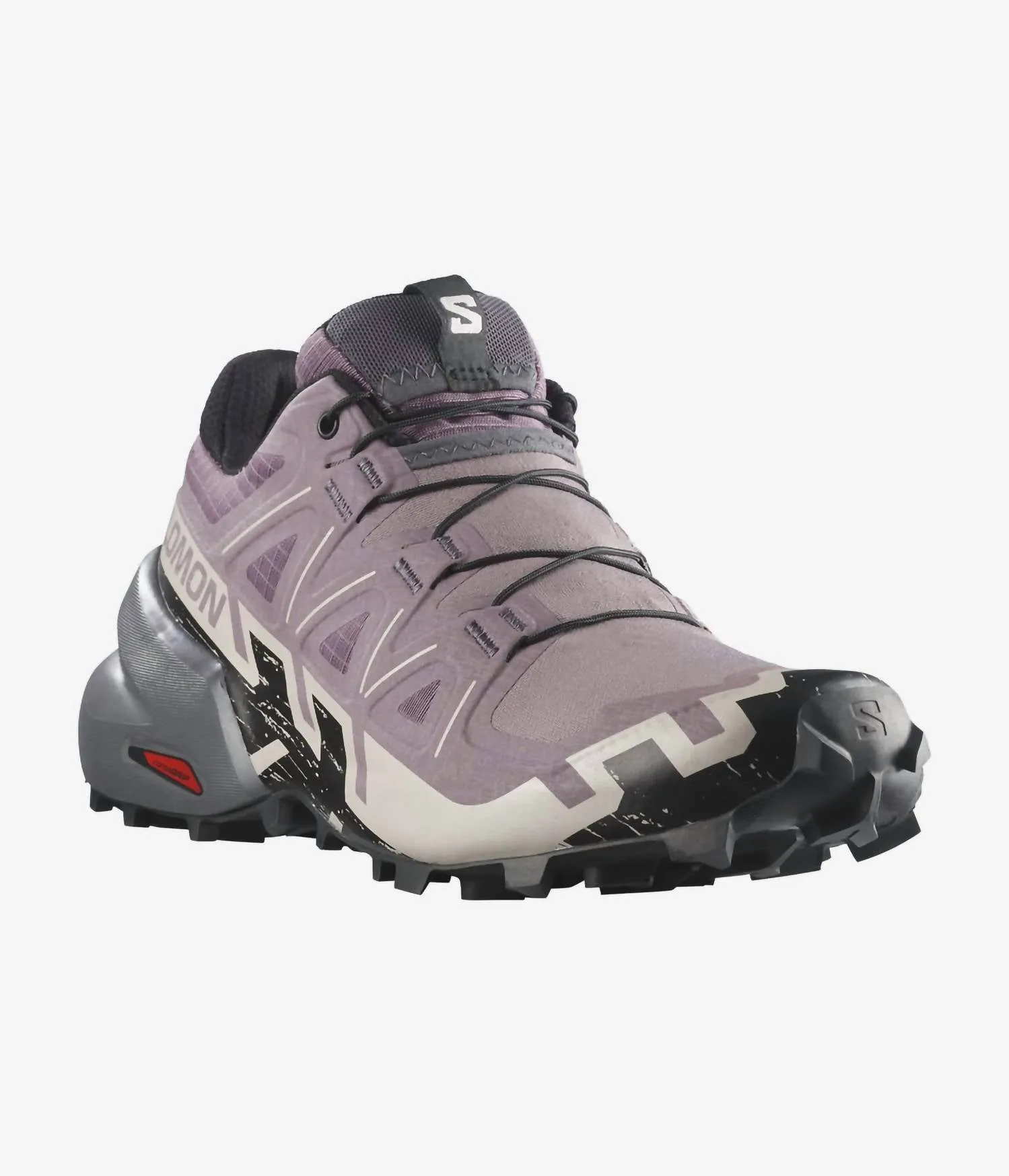 Women Speedcross 6 Trail Running Shoes In Moonscape/black/ashes Of Roses