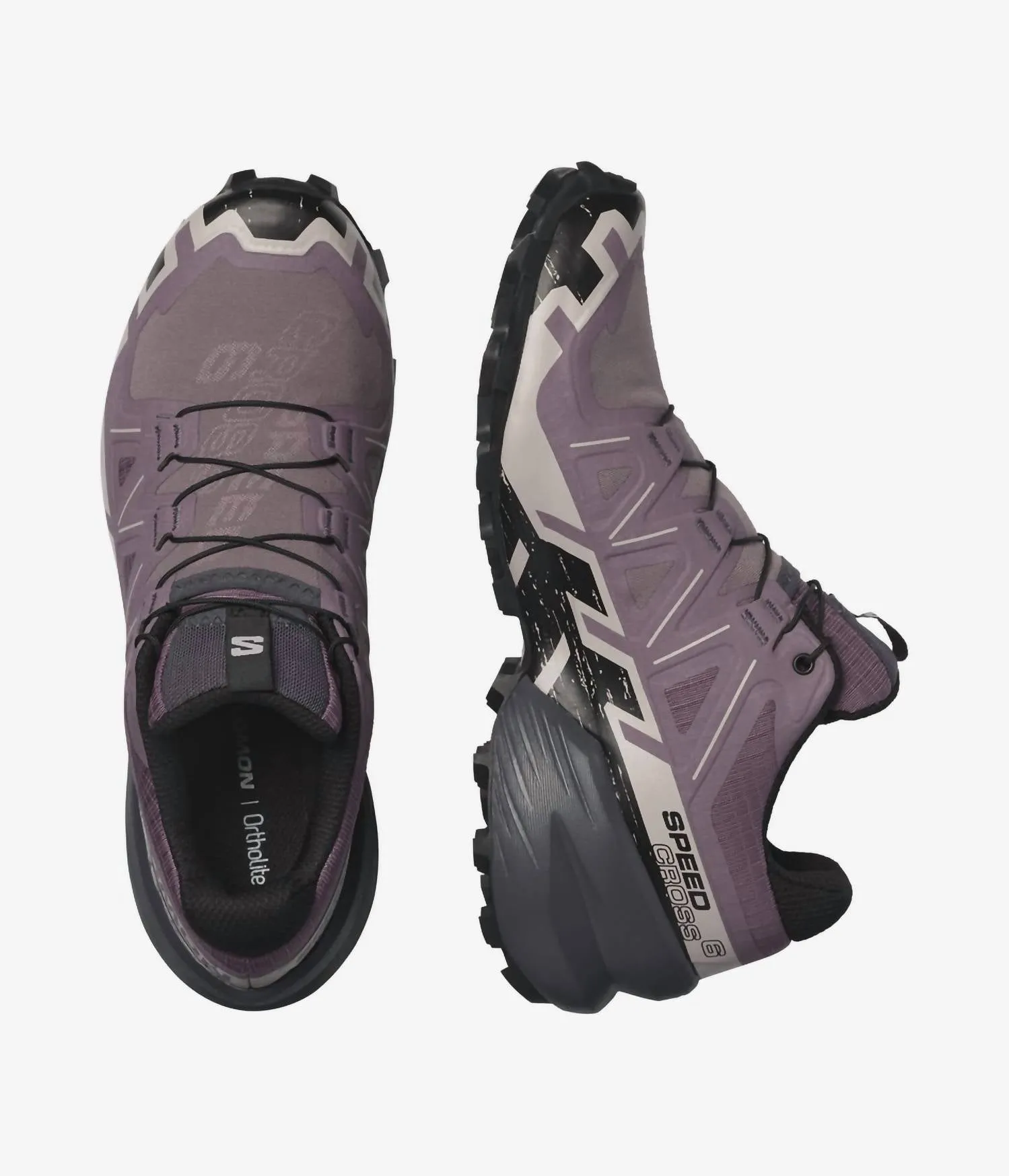 Women Speedcross 6 Trail Running Shoes In Moonscape/black/ashes Of Roses