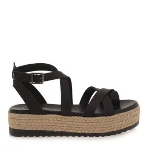 Women's Ankle Wrap Sandals In Black