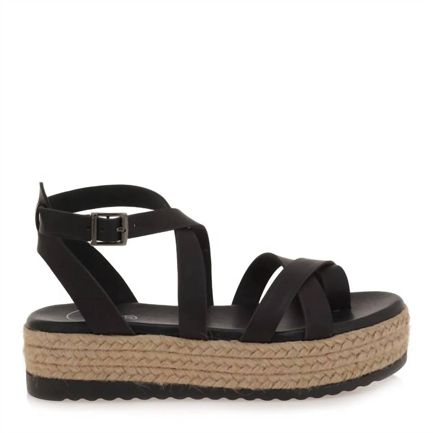 Women's Ankle Wrap Sandals In Black
