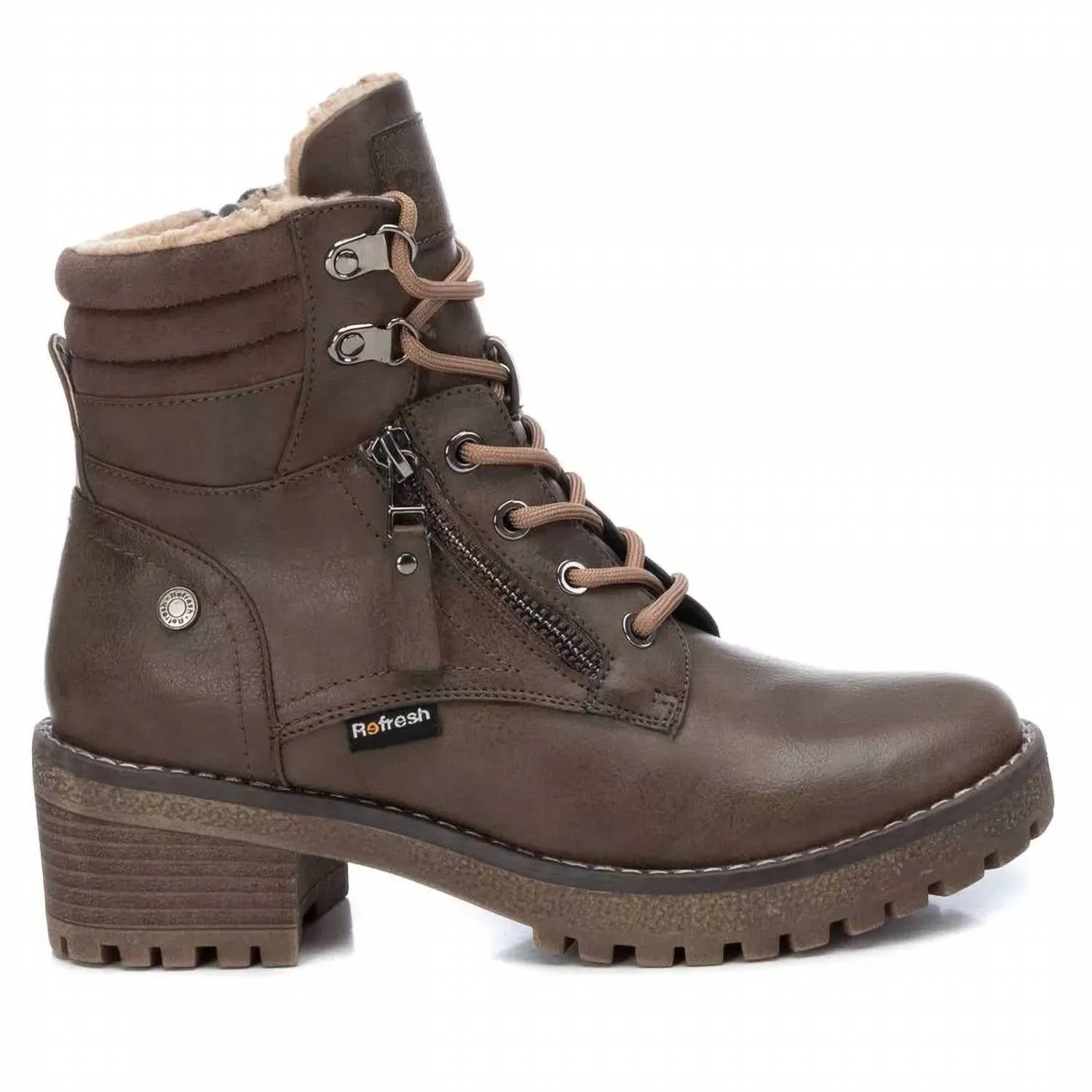 Women's Biker Booties In Brown