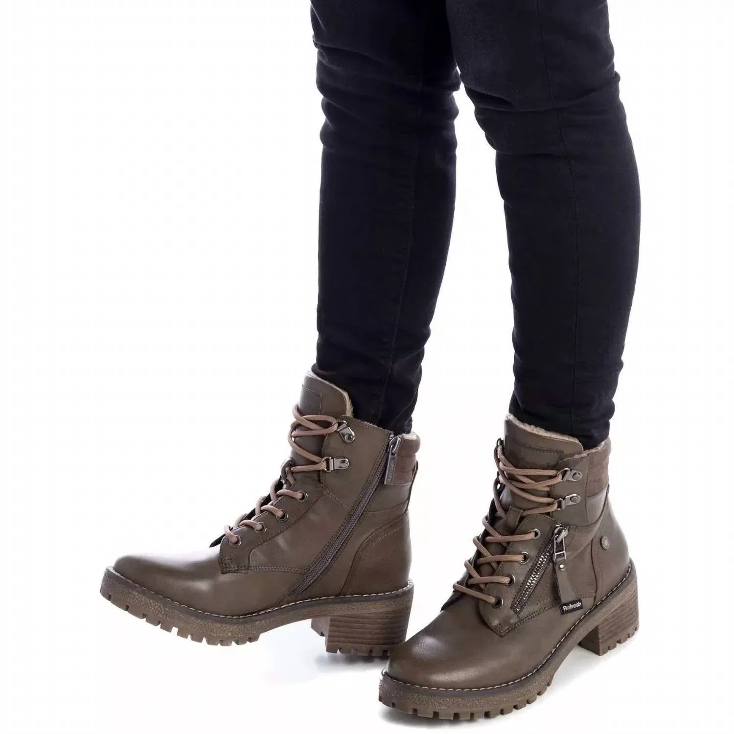 Women's Biker Booties In Brown