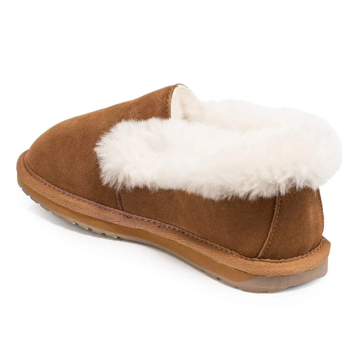 Women's Blanche Cuff High Vamp Slipper In Chestnut
