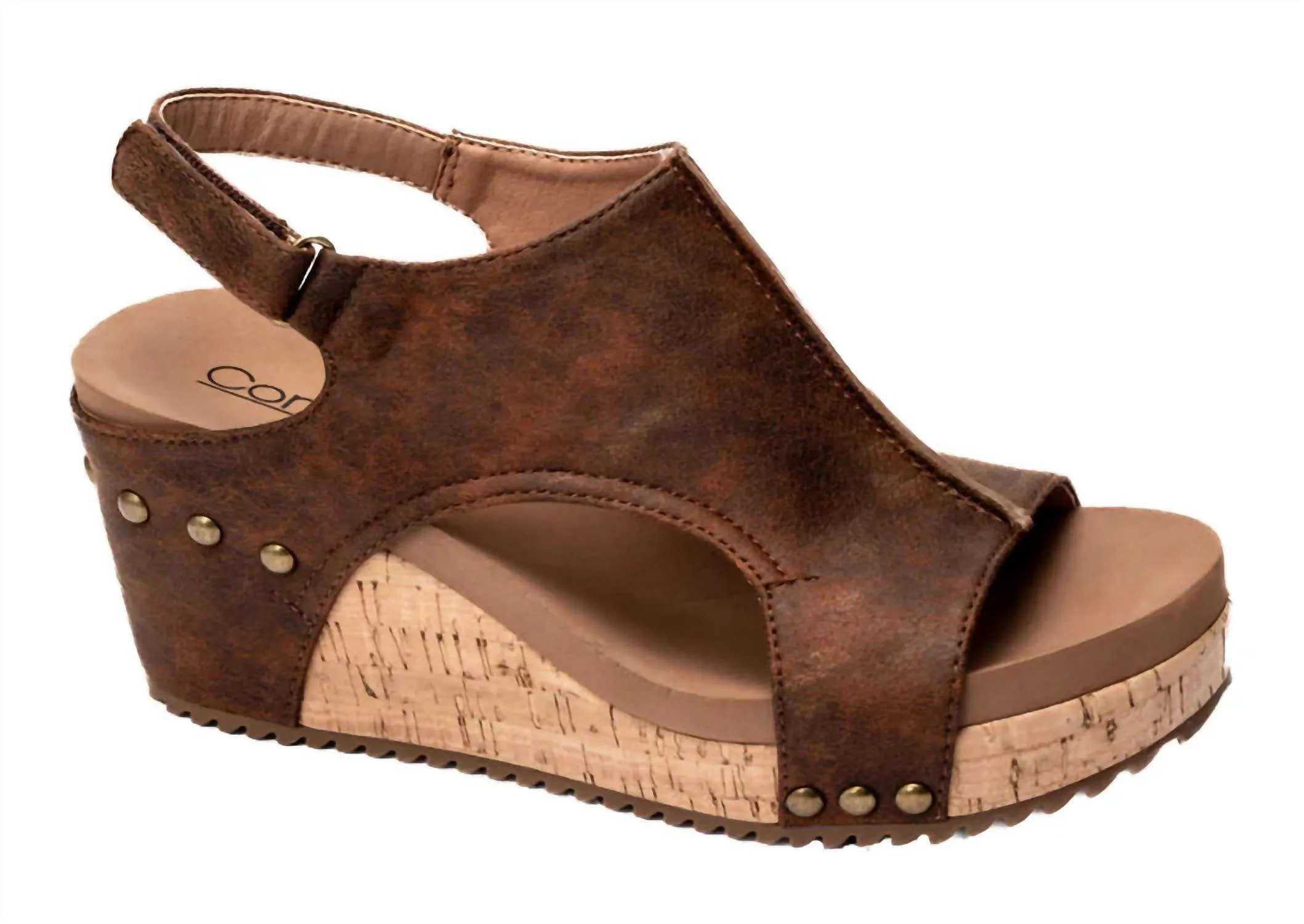 Women's Carley Wedge Sandal In Washed Cognac