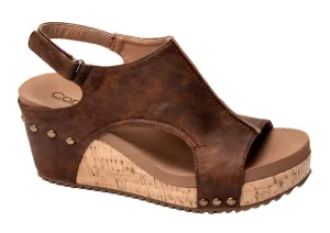 Women's Carley Wedge Sandal In Washed Cognac