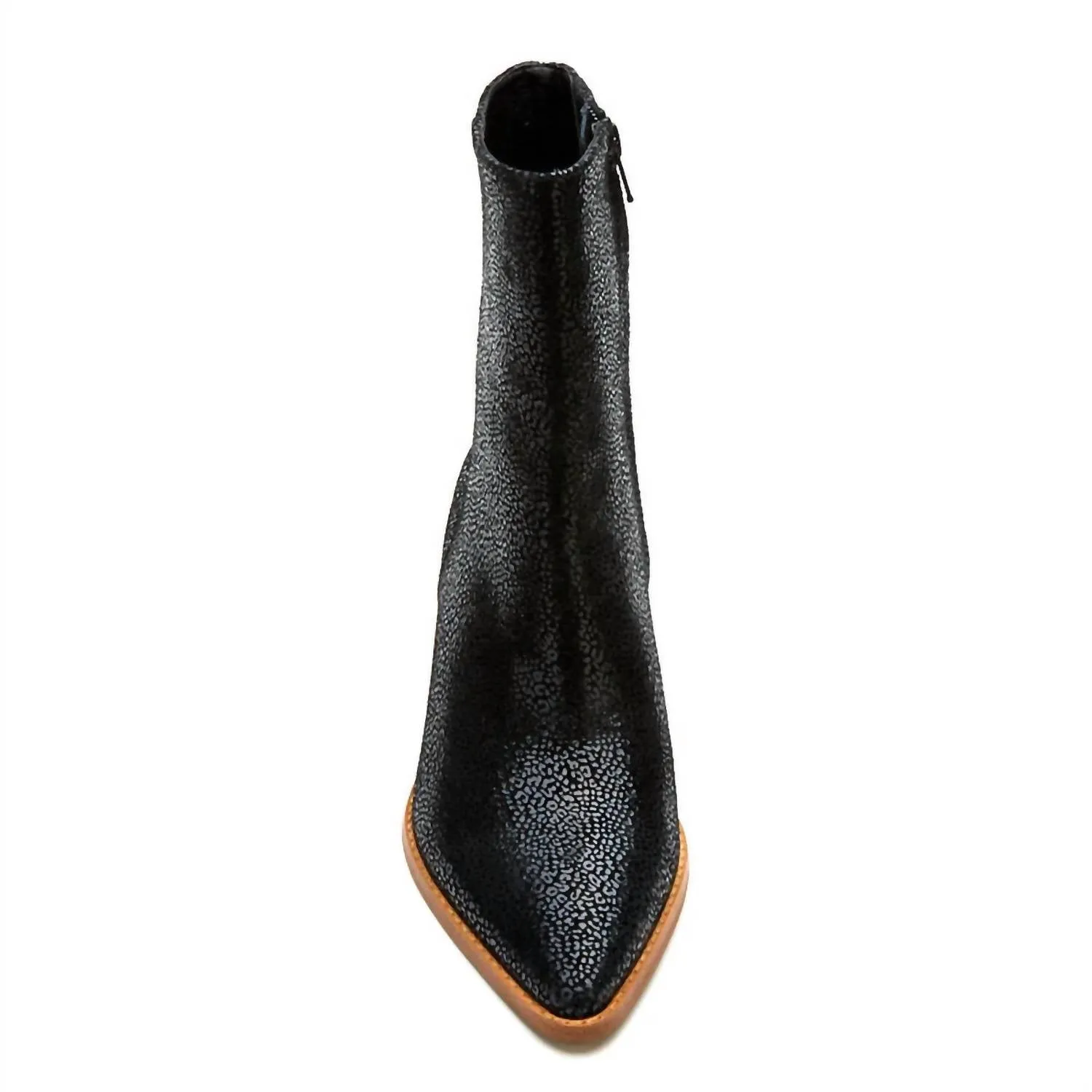 Women's Caty Ankle Bootie In Black Mini Leopard