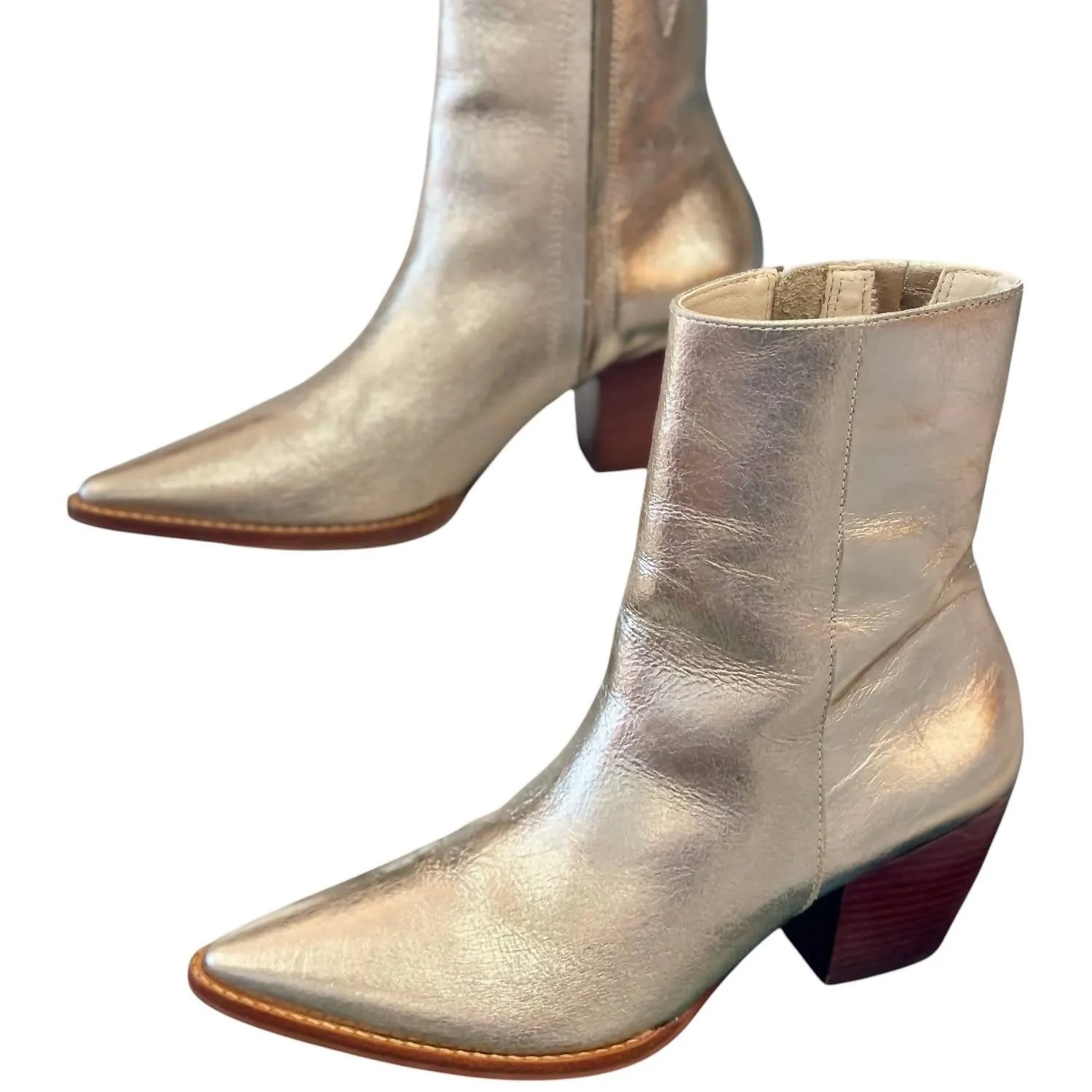 Women's Caty Boot In Metallic Gold
