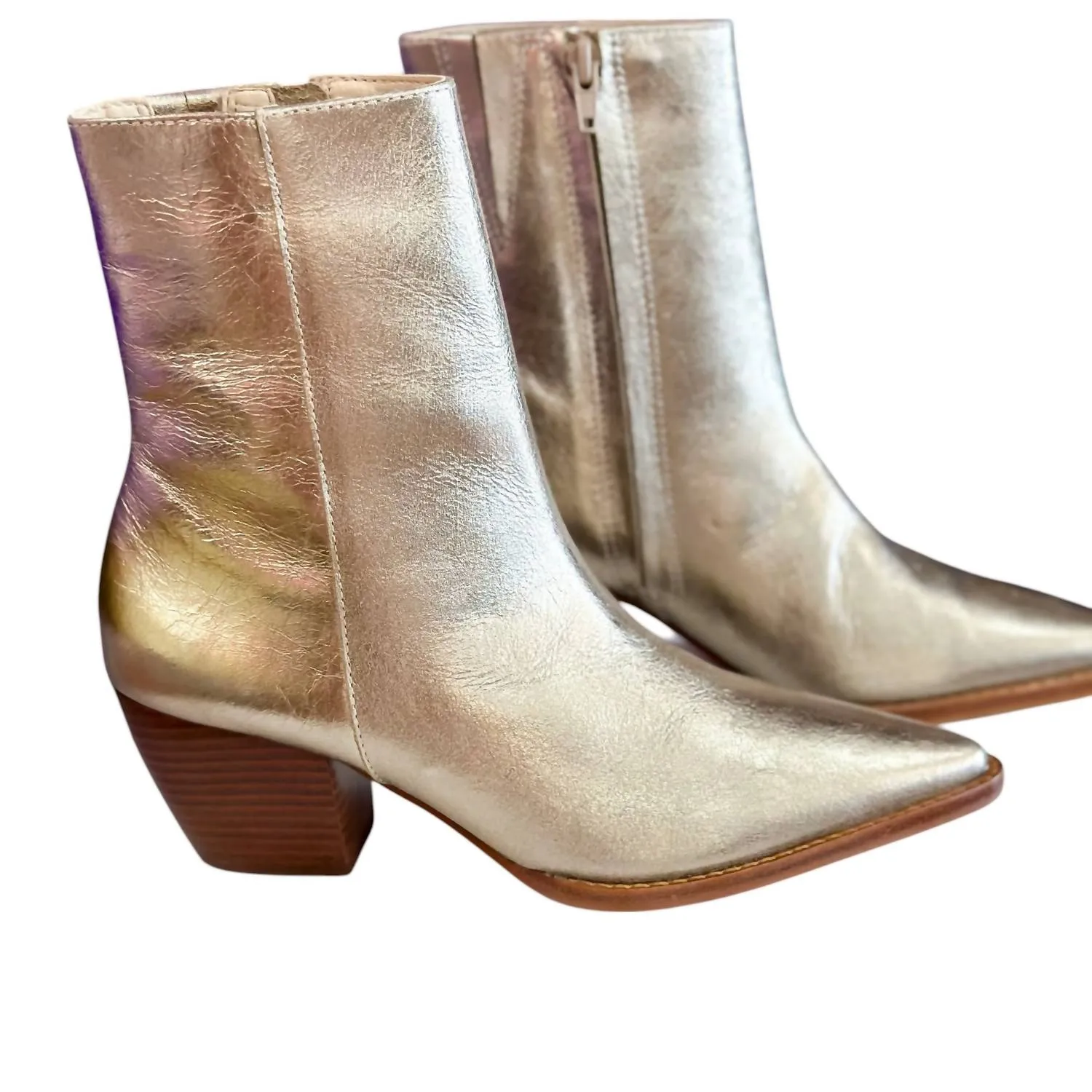 Women's Caty Boot In Metallic Gold