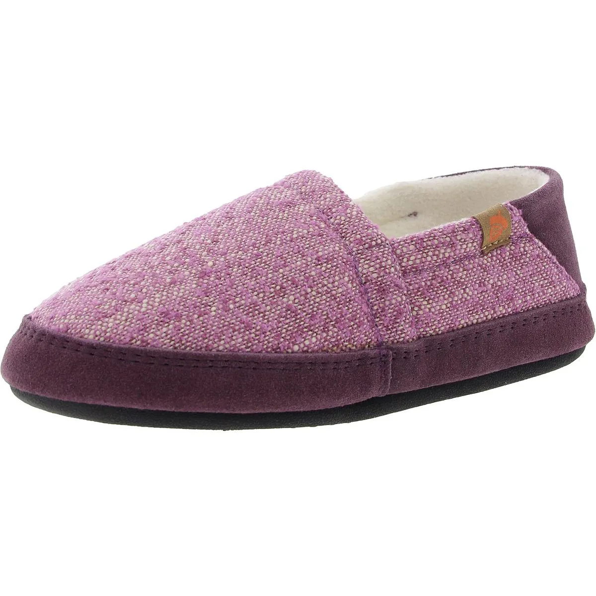 Womens Cushioned Footbed Knit Moccasin Slippers