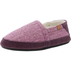 Womens Cushioned Footbed Knit Moccasin Slippers