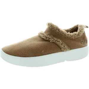Womens Faux Fur Lined Polyester Bootie Slippers