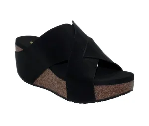 Women's Firefly Criss Cross Sandals In Black