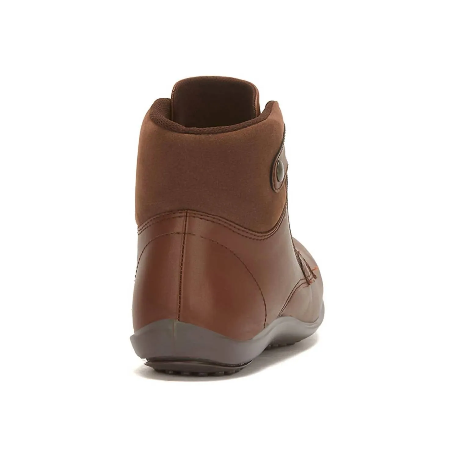 Women's Flat Booties With Side Zipper In Brown